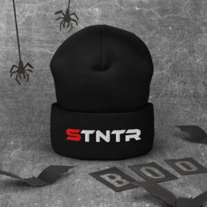 STNTR Embroidered Beanie Red & Black